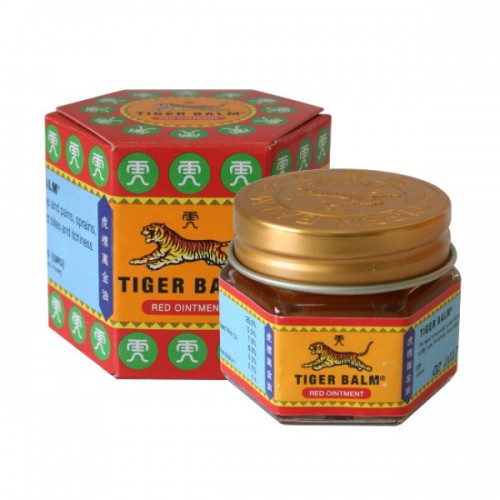 Pot tiger balm rouge et son emballage